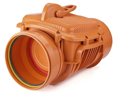 Image de airfit Rückstauklappe DN 250, rotbraunmit zusätzlichem Handverschluss
