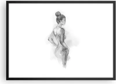 Produktbild von Gerahmtes Poster - Schwarzer Rahmen - Frau Körper Stück - 70x50 cm - Wand Bild - Wanddeko - Wandbilder - Kunstposter - Wandposter - Bilderrahmen - Bilder - Kunstdruck - P2BAA70x50-4995