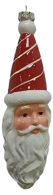 Produktbild von Clayre & Eef Weihnachtsanhänger Weihnachtsmann Weiß Kunststoff