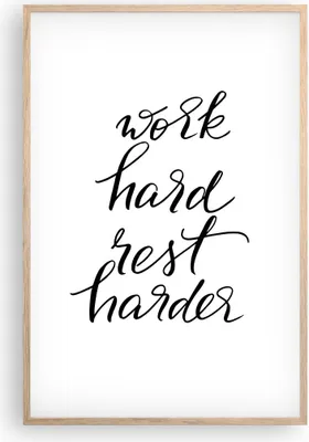 Produktbild von Gerahmtes Poster - Rahmen in heller Eiche - Hart Arbeit Ruhe - 61x91,5 cm - Wand Bild - Wanddeko - Wandbilder - Kunstposter - Wandposter - Bilderrahmen - Bilder - Kunstdruck - P2NPA61x91-4558