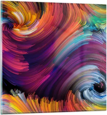 Produktbild von Bilder auf glas - Abstraktion modern - 40x40cm - Glasbilder - Wandbilder - Kunstdruck - zum Aufhängen bereit - Wanddekoration aus Glas - Glas Bilder - Wandbild auf Glas - Einteilig - GAC40x40-3796