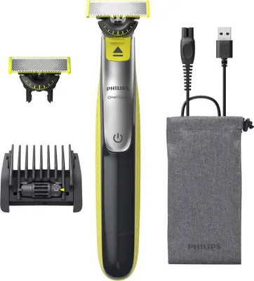 Zdjęcie produktu dla Philips OneBlade 360 QP2734/31 Twarz, Golarka foliowa, Ciemnoszary, Limonka, Contour-following technology; Dual protection system; 360 Blade, Replace every 4 months**; QP210, QP220, QP230; QP610, QP620, QP410, QP420, 0,33 lat(a), Bateria
