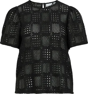 Produktbild von VILA Gestrickte Bluse mit Loch Muster, Kurzarm Größe: XS