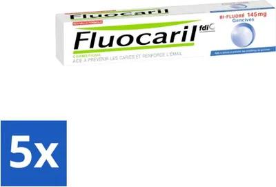 Produktbild von Fluocaril Zahnpasta mit Fluorid (75 ml) - Vorteilspack - 5 Stücke