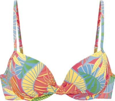 Produktbild von s.Oliver Bügel-Bikini-Top Yana koralle bedruckt Größe 42 Cup D