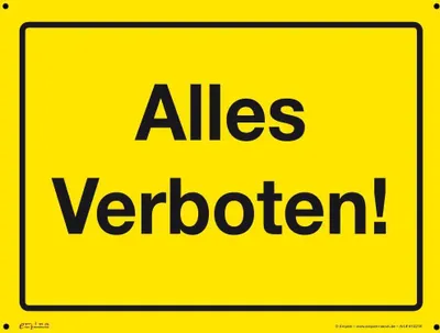Produktbild von Alles verboten! - Blechschild - Fun