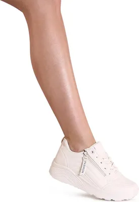 Produktbild von topschuhe24 3185 Damen Plateau Sneaker, Farbe:Beige, Größe:38 EU