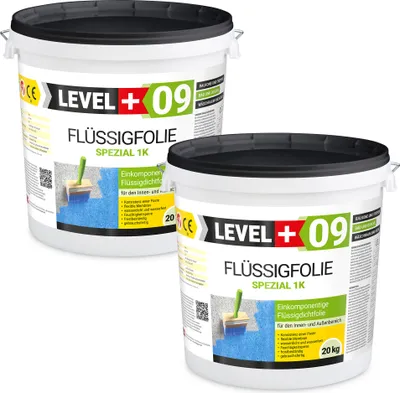 Zdjęcie produktu dla Folia w płynie na zewnątrz do wewnątrz LEVEL+09 Hydroizolacja balkonu łazienki 40 KG elastyczna izolacja