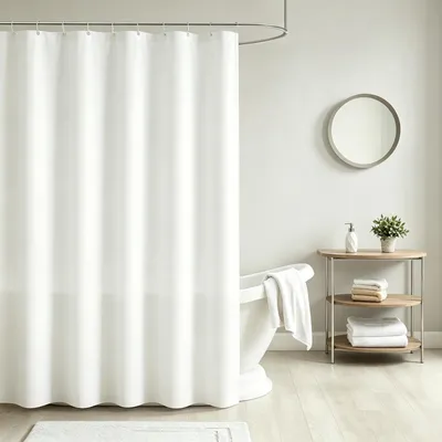 Productafbeelding van Douchegordijn 200 x 200 cm - Waterdicht en schimmelwerend - Wit