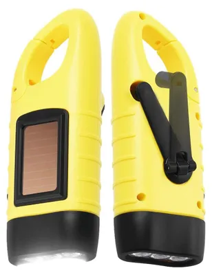 Produktbild von Kurbeltaschenlampe 2 Stück, Solartaschenlampe Mit Akku, Notfalltaschenlampe Für Outdoor Und Notfälle