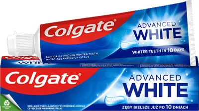 Zdjęcie produktu dla Colgate Advanced White Pasta Do Zębówz Mikrokryształkami Wybielająca 75 Ml