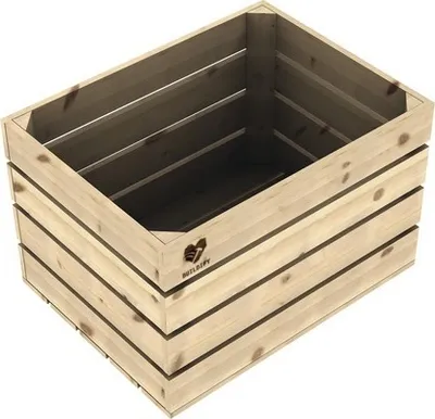 Produktbild von Buildify Holzkiste Obstkiste mittel, unbehandelt, 44x28x33 cm