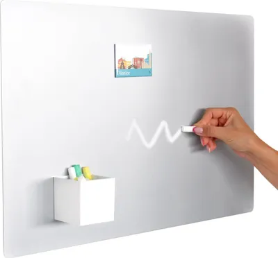 Produktbild von Magnettafel - magnetisches Pinnwand - 1 Stück - Silber - 56x38 cm