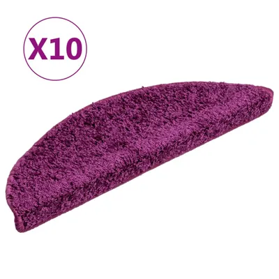 Obrázok produktu pre vidaXL Podložky na kroky 10 ks 56x17x3 cm Fialové polkruhové
