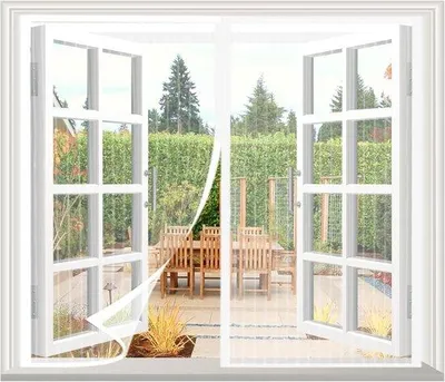 Image de Moustiquaire - Fermeture automatique - 80 x 100 cm - Blanc