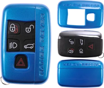 Produktbild von Auto Schlüssel Kunststoff Hülle ABS Plastik Schutz Cover Blau kompatibel mit Land Rover Range Rover Evoque KEYLESS SMARTKEY