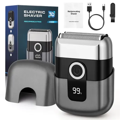 Productafbeelding van Elektrische scheerapparaat voor heren, draadloos, met scheerkop en USB-C aansluiting