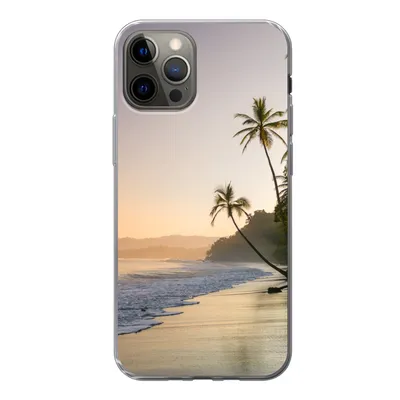 Produktbild von MuchoWow® Handyhülle Schutzhülle Hülle für iPhone 12 Pro Strand - Meer - Palme Silikon Softcase Handy Hülle - Abdeckung