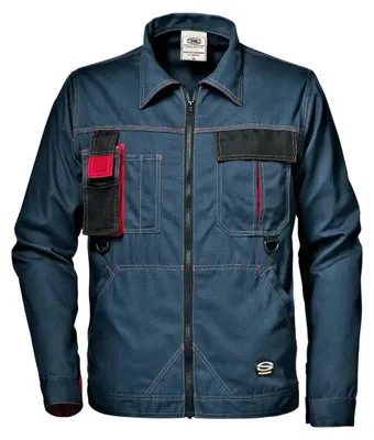 Immagine prodotto di Giacca da lavoro Sir Safety Harrison in poliestere e cotone con doppie cuciture rinforzate, XL, BLU