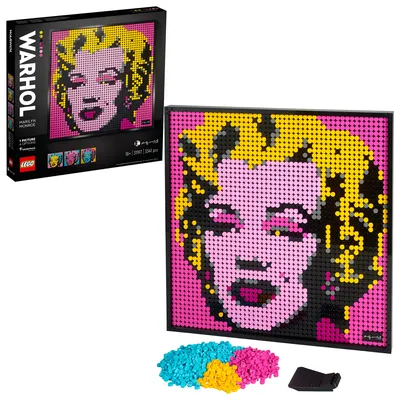 Produktbild von LEGO 31197 Art Andy Warhol’s Marilyn Monroe Set, Poster für Sammler, Wanddekoration, DIY Puzzle für Erwachsene