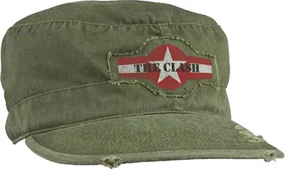 Image de The Clash - Casquette Logo homme/femme unie RO2449 (M) (Vert olive)