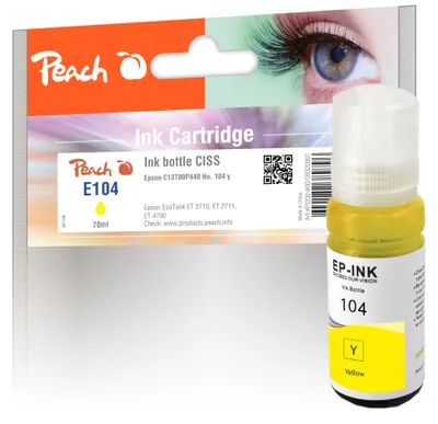 Zdjęcie produktu dla Peach PI200-800, Standardowa wydajność, Żółty, 70 ml, 1 szt.