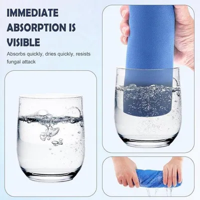 Produktbild von Famanu Mikrofaser-Reisehandtuch - leichtgewichtig - Größe L - weich und schnelltrocknend - langlebiges Material - ideal für Reisen, Sport und den