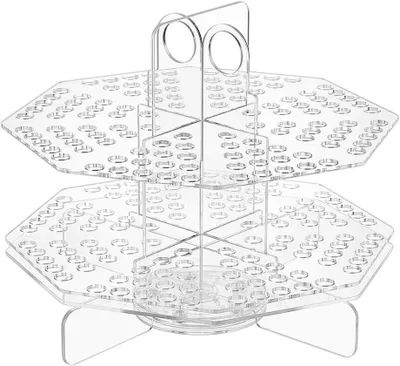 Image de Cosensi - Dailygoods - Porte-stylos acrylique avec 120 compartiments et rotation à 360°
