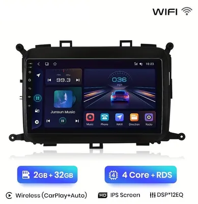Productafbeelding van 2Din Android Multimedia Speler – 9 Inch IPS Scherm – Draadloze CarPlay & 32GB Opslag