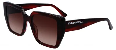 Produktbild von Karl Lagerfeld KL6036S (049) striped burgundy 52/19/140 Damen Sonnenbrillen