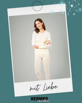 Produktbild von HERMKO 4072005 Thermo Damen Leggings aus Wolle / Lyocell, extra warm, Farbe:schwarz, Größe:36/38 (S)