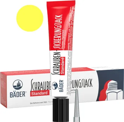 Zdjęcie produktu dla Lakier do kąpieli z blokadą śrubową, standardowa tubka 20 ml, żółty, 4260646030311