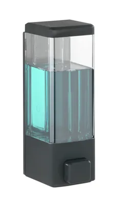 Produktbild von WENKO Desinfektionsmittel Spender Hygiene Seifen Wandmontage 320 ml ISTRES Black
