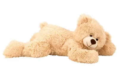 Produktbild von Schlafbär 60cm Plüschbär Kuschelbär Teddy liegend Stofftier weich Kinder Geschenk