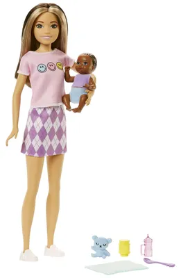 Immagine prodotto di Mattel, Barbie Babysitters Skipper Inc 10 pollici con mini bambino e accessori, colorato