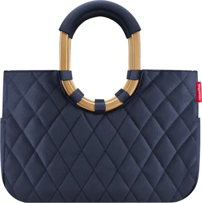 Image de reisenthel loopshopper M, sac à provisions, shopper, cabas, sac, Frame Rhombus Midnight Gold, 12 L, OS4111