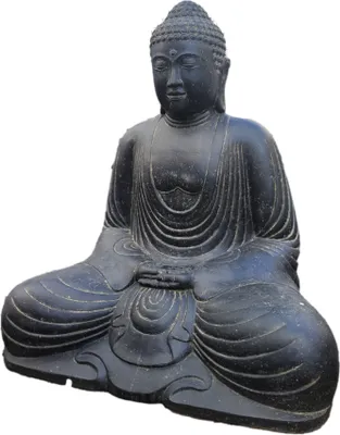 Produktbild von Schöner großer Buddha Japan aus Steinguss perfekt für den Garten die Terrasse oder den Vorgarten ist Frostfest Witterungsbeständig und Neu 120cm H, KA-BR-BJA-120