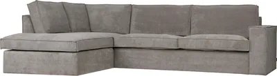 Produktbild von Woood Thomas Ecksofa 4-Sitzer Aus Gerippter-Stoff, Links, Grau