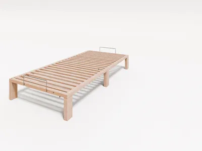 Produktbild von Gigapur G56 Kiefer Massivholzbett 100x220 Überlänge mit Lattenrost