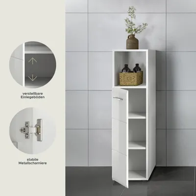 Produktbild von xonox.home Standschrank hoch Ice weiß Nachbildung 30x110x30 cm