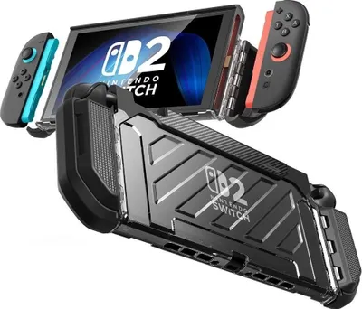Produktbild von Schutzhülle für Nintendo Switch 2, Supcase UB Pro, Transparent-Schwarz