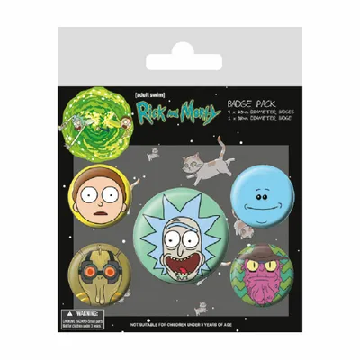 Productafbeelding van Rick & Morty gezichtsstickerset