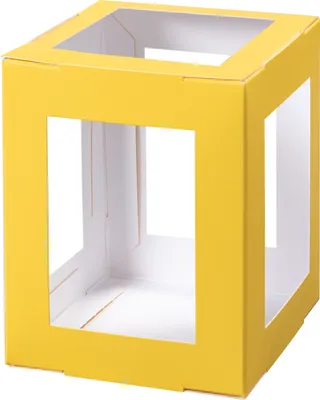 Produktbild von VBS Laternen-Rohling Eckig 13.5x13.5x18 cm Gelb