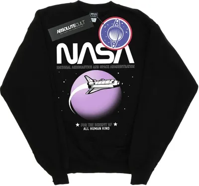 Produktbild von NASA - "Shuttle Orbit" Sweatshirt für Mädchen BI41522 (116) (Schwarz)