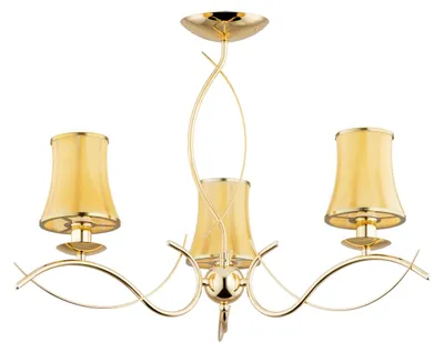 Immagine prodotto di Lampadario MONZA oro-ambra 3xE14x10W in metallo, dimensioni: 47x68x68 cm, IP20, Alfa