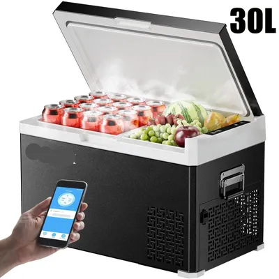 Image de Glacière de voiture - Glacière - Réfrigérateur de camping - Glacière de voiture à compresseur - Portable - 12V/24V - 30L