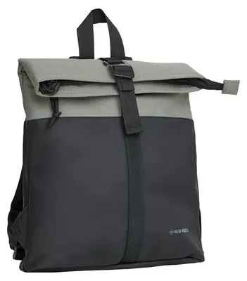 Produktbild von New Rebels Backham Roll Up Rolltop City Rucksack Los Angeles wasserabweisend Schwarz Grau