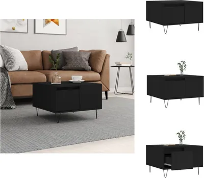 Produktbild von vidaXL Couchtisch Schwarz 55x55x36,5 cm Holzwerkstoff -  Couchtische