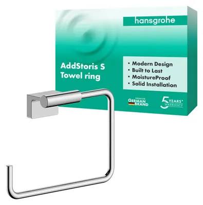 Produktbild von Hansgrohe 41784000 Handtuchring AddStoris S chrom