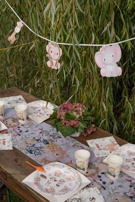 Produktbild von Baby Dschungel Tiere Party Wimpelkette Girlande